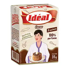 Poudre de Cacao pur Idéal 35 gr- 5 sachets- مسحوق الكاكاو النقي إديال 35 غ